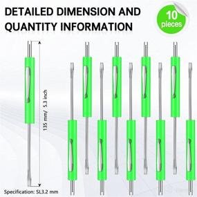 img 3 attached to 🔧 10-Piece Pocket Screwdriver Set with Schrader Removal Tools - Mini Screwdriver Kit for Mechanics, Electricians, Technicians and Assemblers - Dual-Use Screwdriver with Clip (Green)