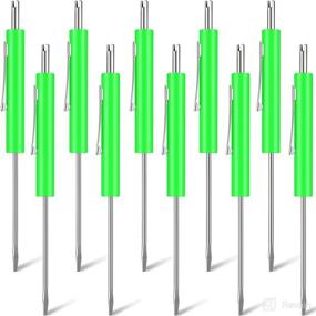 img 4 attached to 🔧 10-Piece Pocket Screwdriver Set with Schrader Removal Tools - Mini Screwdriver Kit for Mechanics, Electricians, Technicians and Assemblers - Dual-Use Screwdriver with Clip (Green)