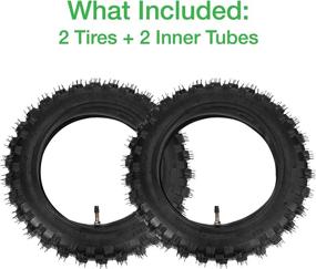 img 3 attached to 🛵 (2 Set) 2.5-10" Off-Road Tire and Inner Tube Set - Compatible with Honda CRF50, Suzuki DRZ70, Yamaha PW50 - Dirt Bike Tire and 10-Inch Rim with 2.5/2.75-10 Dirt Bike Inner Tube Replacement