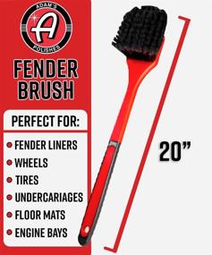 img 3 attached to 🧽 Adam's Rubberized Fender Brush - Professional Car Wash Brush with Long Handle