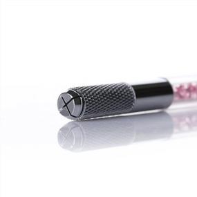img 1 attached to Yimart Pink Acrylic Permanent Embroidered Microblading Tattoo Pen For Eyebrow Makeup With Dual Heads