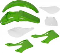 1999-2002 kawasaki kx125/kx250 hecasa green white plastic kit bodywork logo