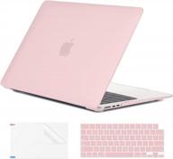 розовый жесткий чехол с защитной пленкой для клавиатуры и экрана для нового macbook air 13,6 дюйма 2022 a2681 m2 с дисплеем retina, от eoocoo логотип