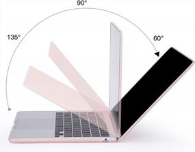 img 1 attached to Pink Hard Shell Case With Keyboard Skin & Screen Protector For New MacBook Air 13.6 Inch 2022 A2681 M2 Chip With Retina Display, By EooCoo