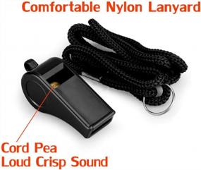 img 2 attached to Hipat Whistle, 2 Packs Plastic Sports Whistles With Lanyard, Loud Crisp Sound Whistle Ideal For Coaches, Referees, And Officials