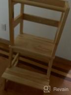 img 1 attached to Kids Kitchen Step Stool with Safety Rail - Toddler Learning Tower for Kitchen Counter, Kitchen Helper Stool for Toddlers 18+ Months - Solid Wood review by Mdl Thurston