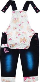 img 2 attached to 👶 KIDSCOOL SPACE Baby Cotton Jeans Overalls - Soft Knitted with 3D Cartoon Design