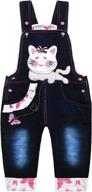 👶 kidscool space baby cotton jeans overalls - soft knitted with 3d cartoon design logo