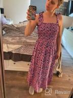 img 1 attached to Women'S Boho Summer Maxi Dress: Floral Print, Tie Straps, Sleeveless & Flowy Ruffle A Line Design review by Kristina Soucy