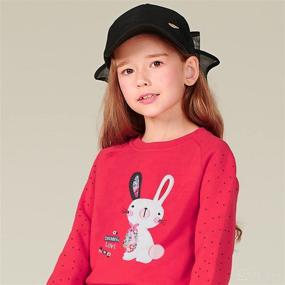 img 2 attached to 👧 Adorable Toddler Girls Christmas Sweatshirt: Long Sleeve Crewneck Shirts for Ages 1-7