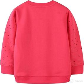 img 3 attached to 👧 Adorable Toddler Girls Christmas Sweatshirt: Long Sleeve Crewneck Shirts for Ages 1-7