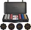slowplay nash 14 gram clay poker chips set for texas hold’em, 300 pcs/500pcs, blank chips/ numbered chips.features a high-end carrying case with leather interior design and german polycarbonate shell logo