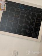img 1 attached to DesignOvation Beatrice 18X27 Walnut Brown Framed Magnetic Chalkboard Monthly Calendar review by Josh Boii
