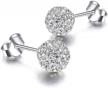 sparkle and shine with rivertree sterling silver crystal stud earrings inspired by shamballa logo