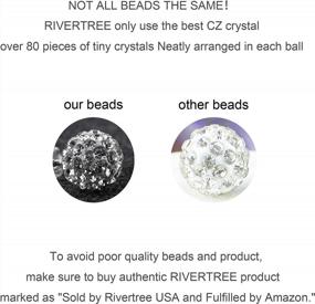 img 2 attached to Sparkle And Shine With RIVERTREE Sterling Silver Crystal Stud Earrings Inspired By Shamballa