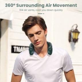 img 2 attached to Stay Cool Anywhere With LEMOISTAR Portable Neck Fan – 3 Speeds, Bladeless Design, Rechargeable Battery And USB Powered For Ultimate Convenience