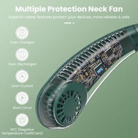 img 3 attached to Stay Cool Anywhere With LEMOISTAR Portable Neck Fan – 3 Speeds, Bladeless Design, Rechargeable Battery And USB Powered For Ultimate Convenience