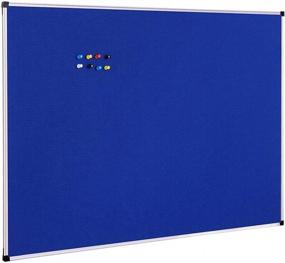 img 4 attached to XBoard Felt Notice Board With Aluminum Frame - Wall Mounted For Display And Presentation, 48X36 Inch Size With 10 Colorful Push Pins Included