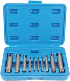 img 4 attached to Steel Broken Head Taps Stripped Screw Remover Kit Tap Extractor Set(#C 656G/23.1Oz (Ten-Piece Set))