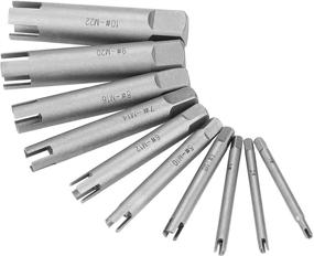 img 1 attached to Steel Broken Head Taps Stripped Screw Remover Kit Tap Extractor Set(#C 656G/23.1Oz (Ten-Piece Set))
