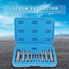 img 2 attached to Steel Broken Head Taps Stripped Screw Remover Kit Tap Extractor Set(#C 656G/23.1Oz (Ten-Piece Set))