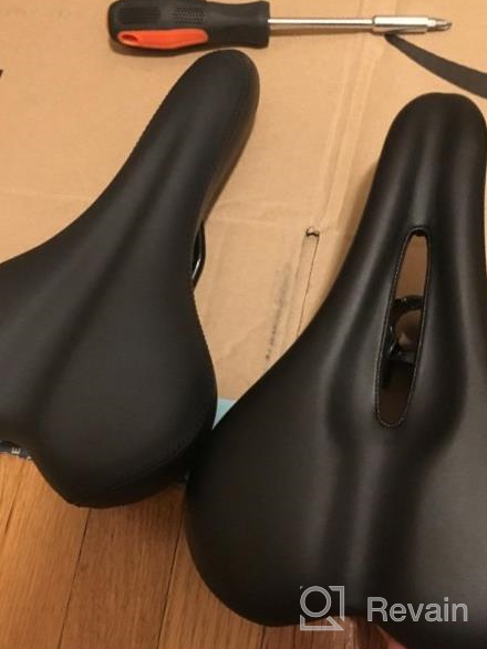 img 1 attached to Bikeroo Memory Foam Bike Seat - Ultimate Comfort Saddle For Men And Women - Suitable For Peloton, Stationary, Mountain, Road, And Exercise Bikes - Cushion With High SEO Rank review by Austin Wolf