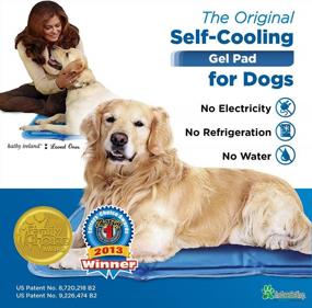 img 2 attached to Kathy Ireland: Loved Ones Cool Pet Pad By The Green Pet Shop - The Original Pressure Activated Dog Cooling Mat, Recharges Automatically - Safe And Non-Toxic Gel Pad - L, Ideal For 46-80 Lb Dogs