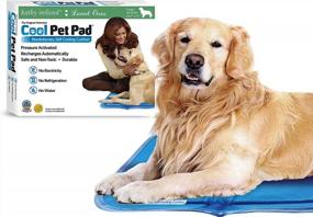 img 4 attached to Kathy Ireland: Loved Ones Cool Pet Pad By The Green Pet Shop - The Original Pressure Activated Dog Cooling Mat, Recharges Automatically - Safe And Non-Toxic Gel Pad - L, Ideal For 46-80 Lb Dogs