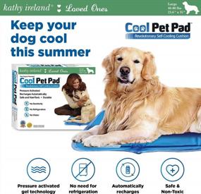 img 3 attached to Kathy Ireland: Loved Ones Cool Pet Pad By The Green Pet Shop - The Original Pressure Activated Dog Cooling Mat, Recharges Automatically - Safe And Non-Toxic Gel Pad - L, Ideal For 46-80 Lb Dogs