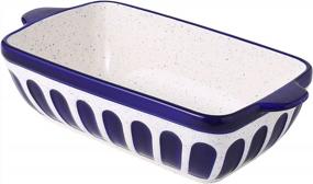 img 4 attached to GoldenPlayer Ceramic Loaf Pan: Perfect Christmas Dinner Serving Dish For Bakers & Toast Lovers