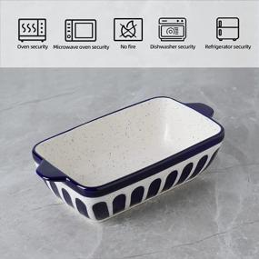 img 2 attached to GoldenPlayer Ceramic Loaf Pan: Perfect Christmas Dinner Serving Dish For Bakers & Toast Lovers