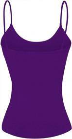 img 3 attached to Wireless Fabric Support Camisole With Built-In Bra - Short Cami For Women By Emmalise