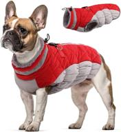 🐶 ouobob winter dog jacket - cozy, reflective, waterproof, and windproof pet coat for cold weather. comfortable fleece apparel with zipper closure for small, medium, and large dogs. ideal for puppy walking. логотип