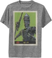 star wars peformance charcoal heather boys' clothing via tops, tees & shirts logo