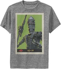 img 1 attached to Star Wars Peformance Charcoal Heather Boys' Clothing via Tops, Tees & Shirts