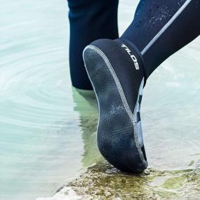 img 1 attached to Tilos 3Mm Waterproof Neoprene Fin Socks - Ideal For Scuba Diving, Snorkeling, Swimming, Watersports, Hiking & More!