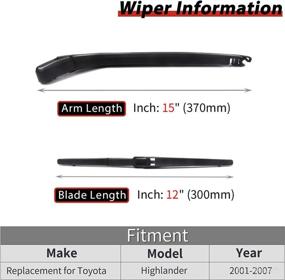 img 3 attached to TOYOTA Highlander 2001 2007 Windshield Wiper