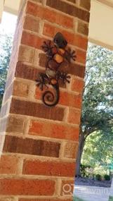 img 7 attached to Outdoor Metal Gecko Wall Decor - LIFFY Lizard Art For Patio Fence - Garden Gift Idea