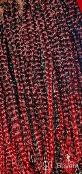 img 1 attached to Pre Stretched Braiding Hair 8 Packs 36 Inch Natural Black Color Long Professional Hair For Braiding Twist Braids Itch Free Hot Water Setting Yaki Straight Synthetic Hair Extensions (#1B) review by Leah Gomez