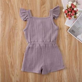 img 3 attached to Merqwadd Baby Jumpsuits with Flutter Sleeves for Girls - Jumpsuits & Rompers