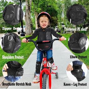 img 2 attached to 👶 Ultimate Kids' Motocross Protection: Dirt Bike Armor Jacket with Knee, Elbow, Chest, and Spine Guards for Cycling, Skiing, Skateboarding