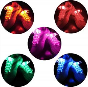img 4 attached to 5 Pairs LED Light Up Shoelaces - Perfect For Halloween, Christmas Party & Running Decorations!
