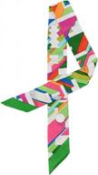 stylish geometric print skinny scarf: perfect as a headband, neckerchief, or wristband - docila fashion accessory logo