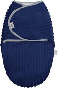 img 4 attached to Keep Your Baby Cozy With BlueSnail'S Soft And Easy-To-Use Newborn Baby Swaddle Blanket In Navy- Perfect For 0-3 Month Infants!