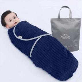 img 3 attached to Keep Your Baby Cozy With BlueSnail'S Soft And Easy-To-Use Newborn Baby Swaddle Blanket In Navy- Perfect For 0-3 Month Infants!