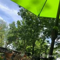 img 1 attached to Stay Cool And Protected: Kitadin 6.5 X 10 FT Rectangular Patio Umbrella With Push Button Tilt, Crank Lift, And UV Protection review by James Grindberg