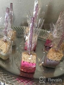 img 4 attached to Бумажные палочки с розовыми стразами для кейк-попсов, леденцов и конфет (6 дюймов - 24 упаковки)