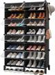 maginels shoe rack organizer for entryway closet expandable 32 pairs 8 tier shoe storage cabinet narrow standing stackable space saver shoe rack for entryway, hallway and closet,grey logo