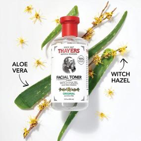 img 1 attached to Alcohol-Free Witch Hazel Facial Toner With Aloe Vera - THAYERS 12 Oz Formula