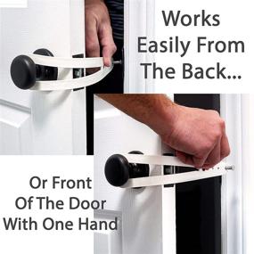 img 2 attached to 🐱 FlexLatch Cat Door Holder Latch - White Alternative, Easy Install, Keeps Cats In, Dogs Out, Safe Baby Proof - No Measuring Required